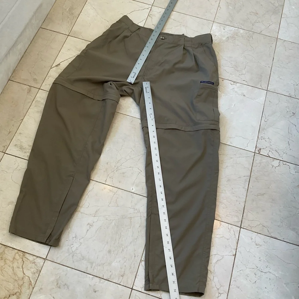 Exofficio Convertible Cargo Pants Men XL Tan Outdoors Hiking Fishing 32" Inseam - Picture 13 of 13